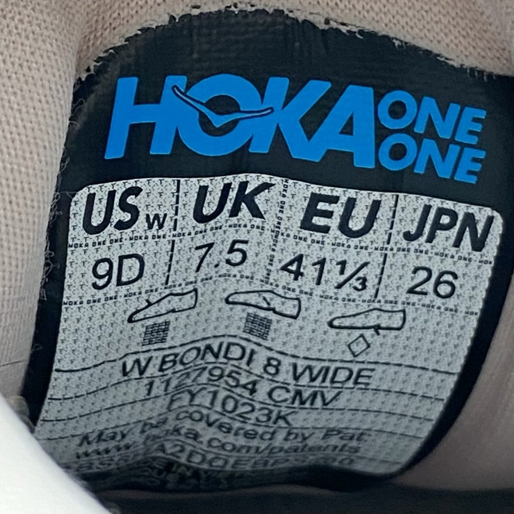 Hoka One One Sneakers Womens 9 D Wide Bondi 8 1127954 CMV Beige Running Shoes - Picture 8 of 10